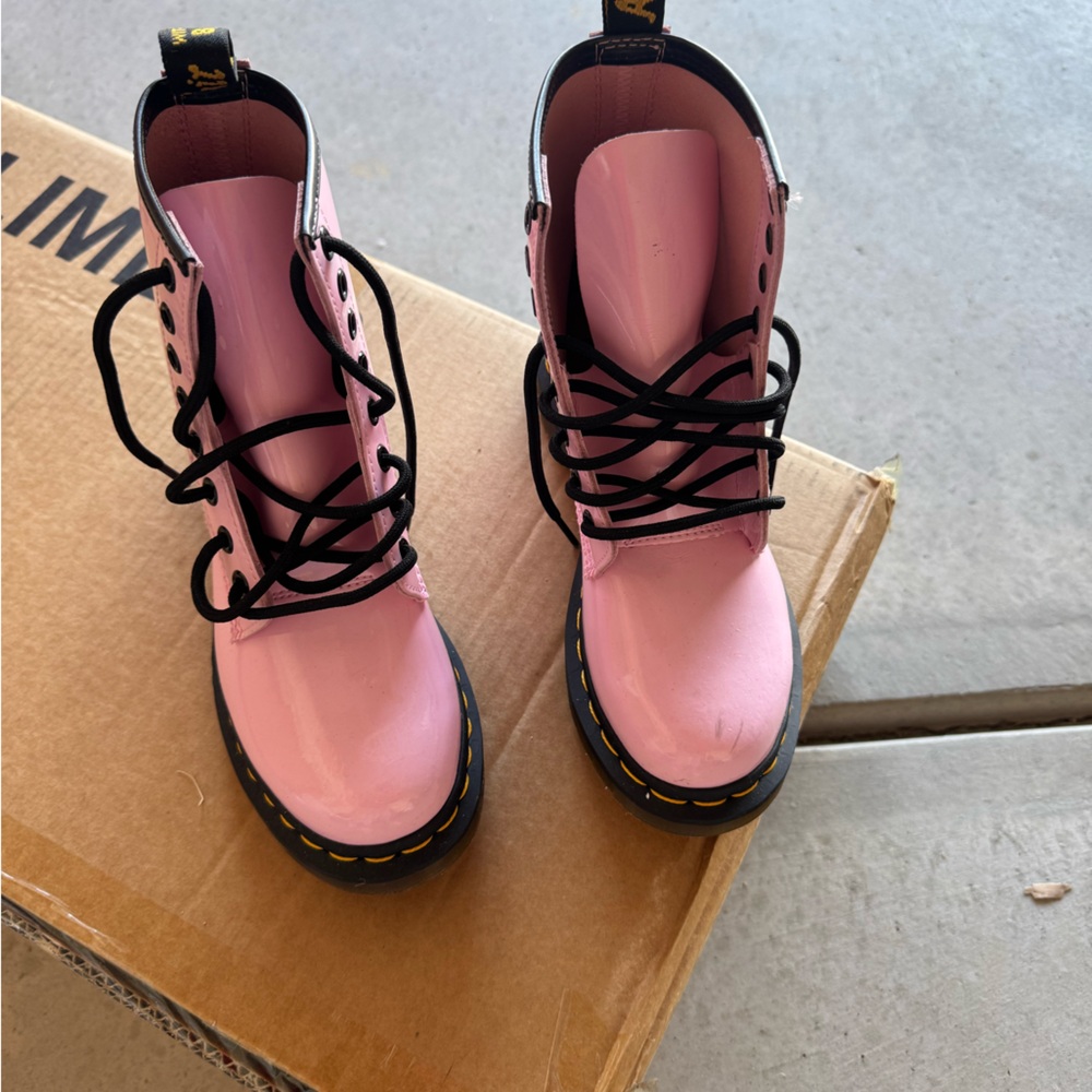 Dr. Martens Pink Combat Boots